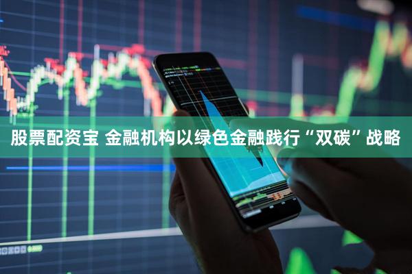 股票配资宝 金融机构以绿色金融践行“双碳”战略
